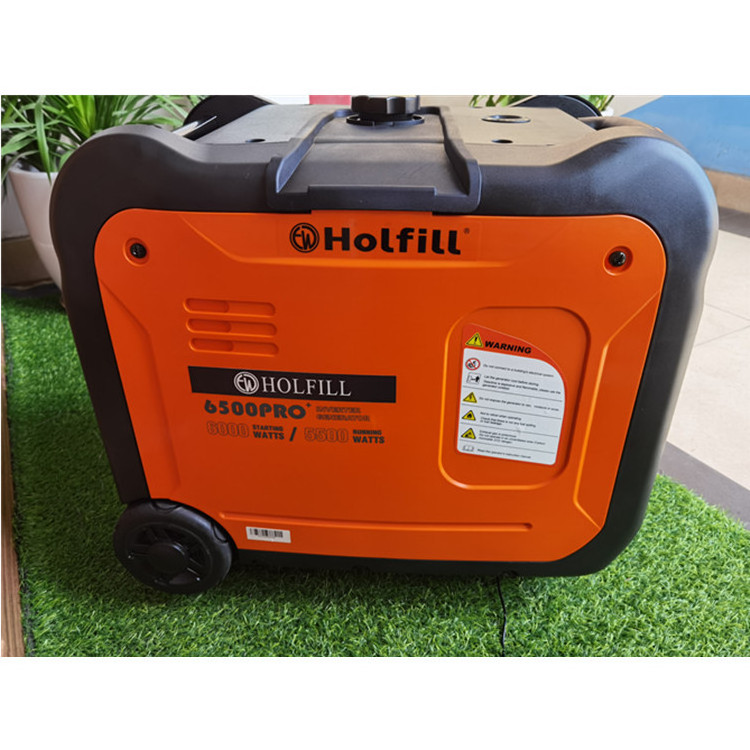 5KW 230V  Super Silent Portable 5000 Watts Gasoline Inverter Generator With Wheels