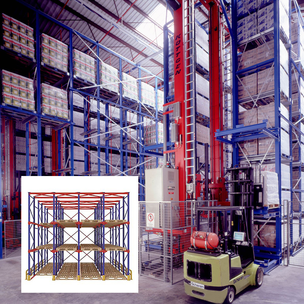 Factory Priced Heavy-Duty Double Deep Pallet Racking System Corrosion Protected Steel Material