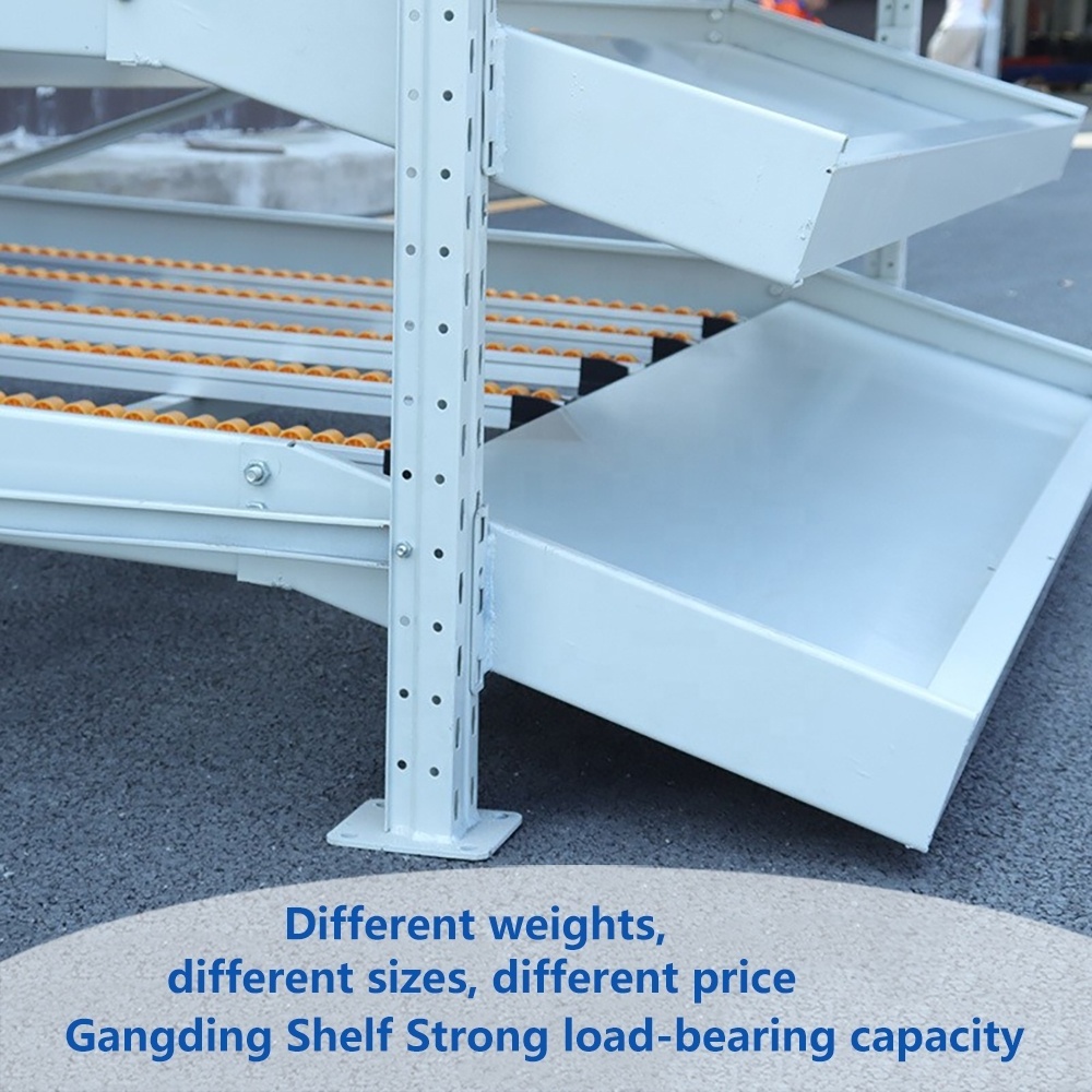 Easy Assembly Rolling Shelves Warehouse Storage Carton Flow Sliding Rack System Efficient Stacking Racks & Shelves