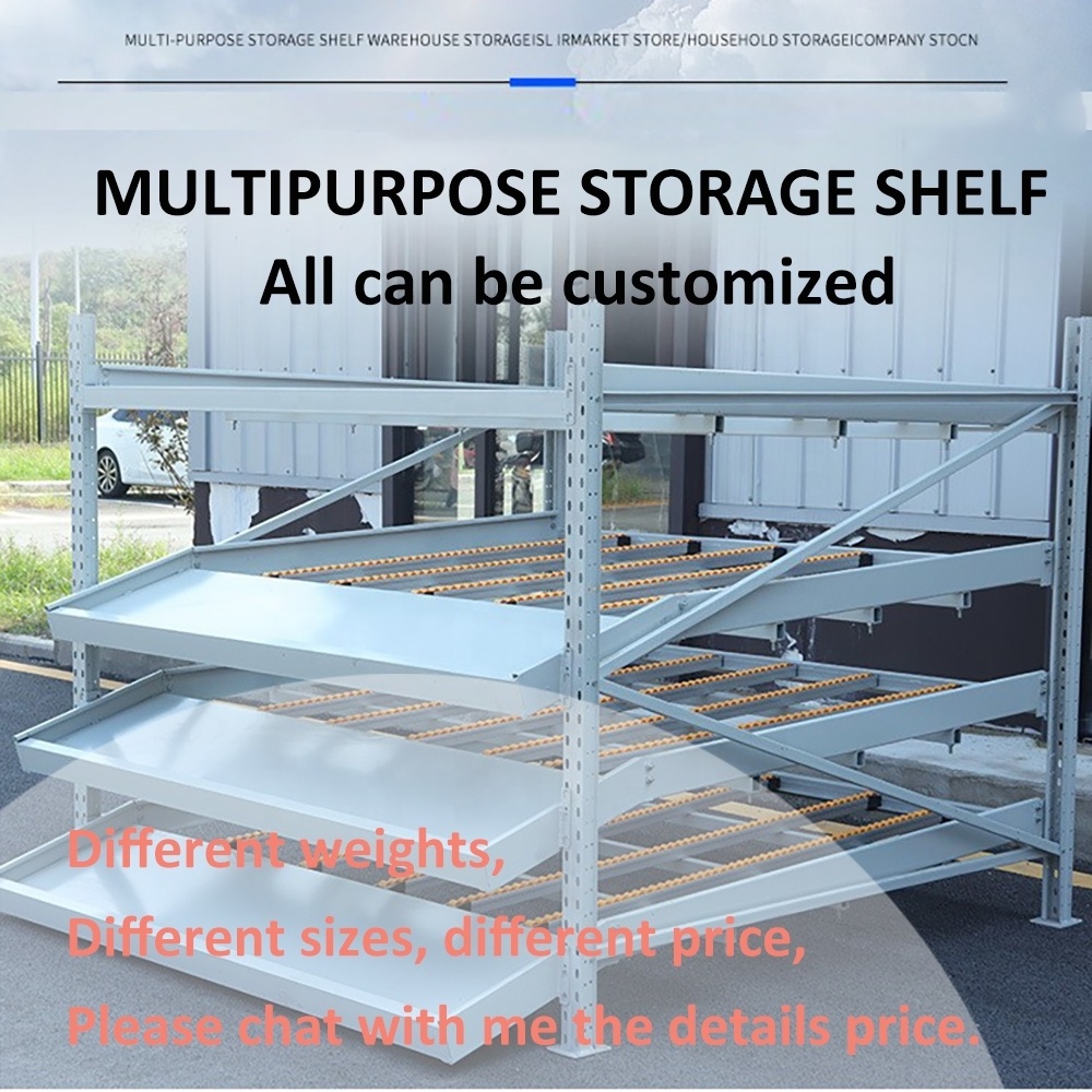 High Quality Customized Steel Storage Shelving Gravity Carton Flow Rack Flow through Racks with Rollers Roller Storage Rack