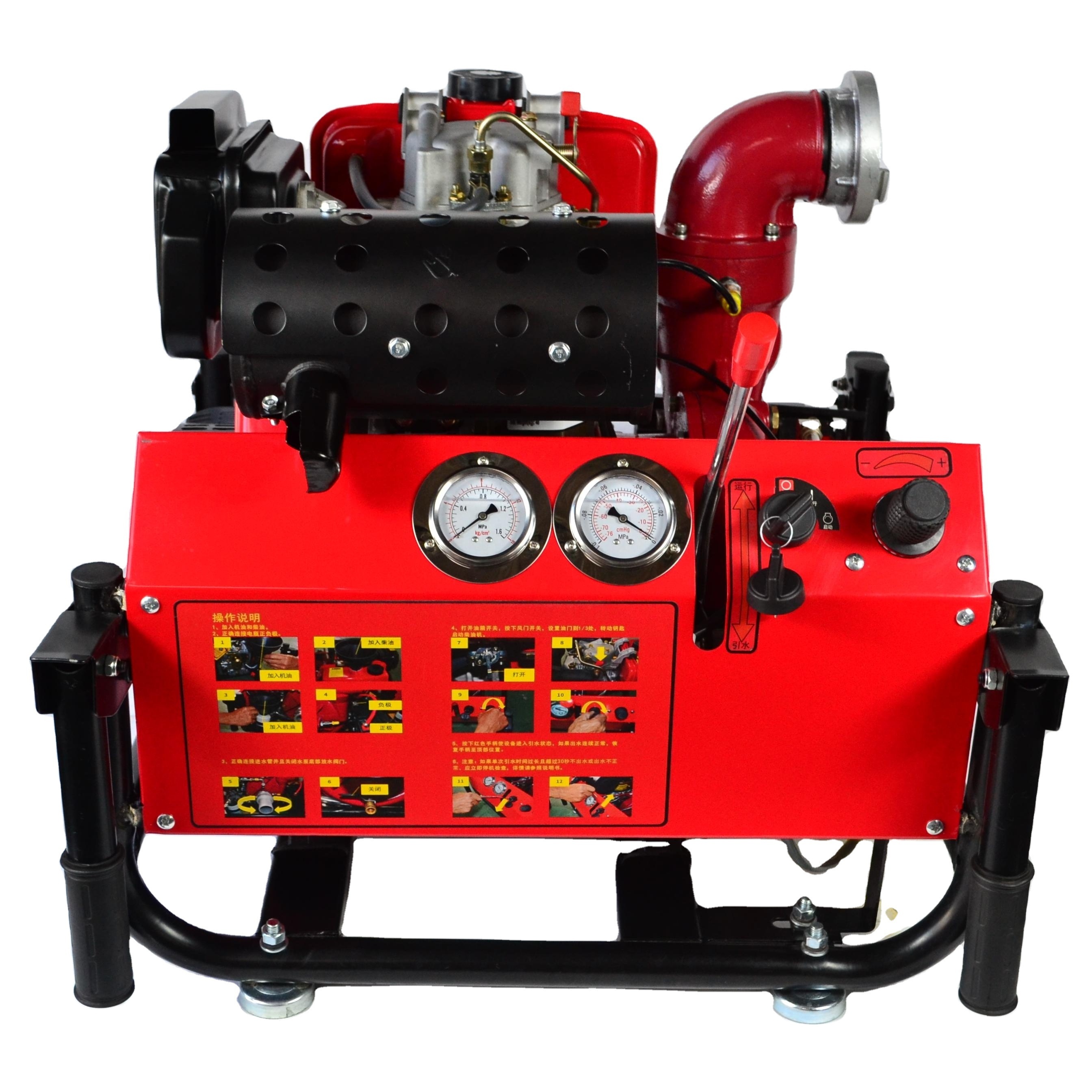 New Type 192F 13hp 2.5inch Cast Iron High Pressure Diesel Fire Fighting Pump Set