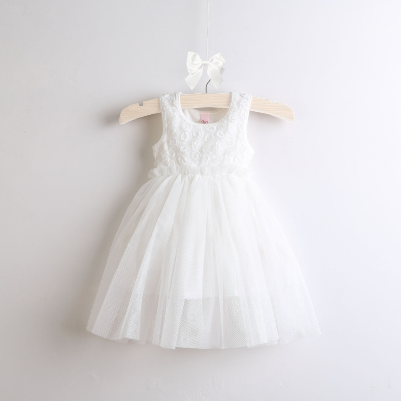 Baby girl newborn one year birthday rose Lace A-Line tulle Dress Baby infant toddlers Girls casual dress 0-5Y for summer