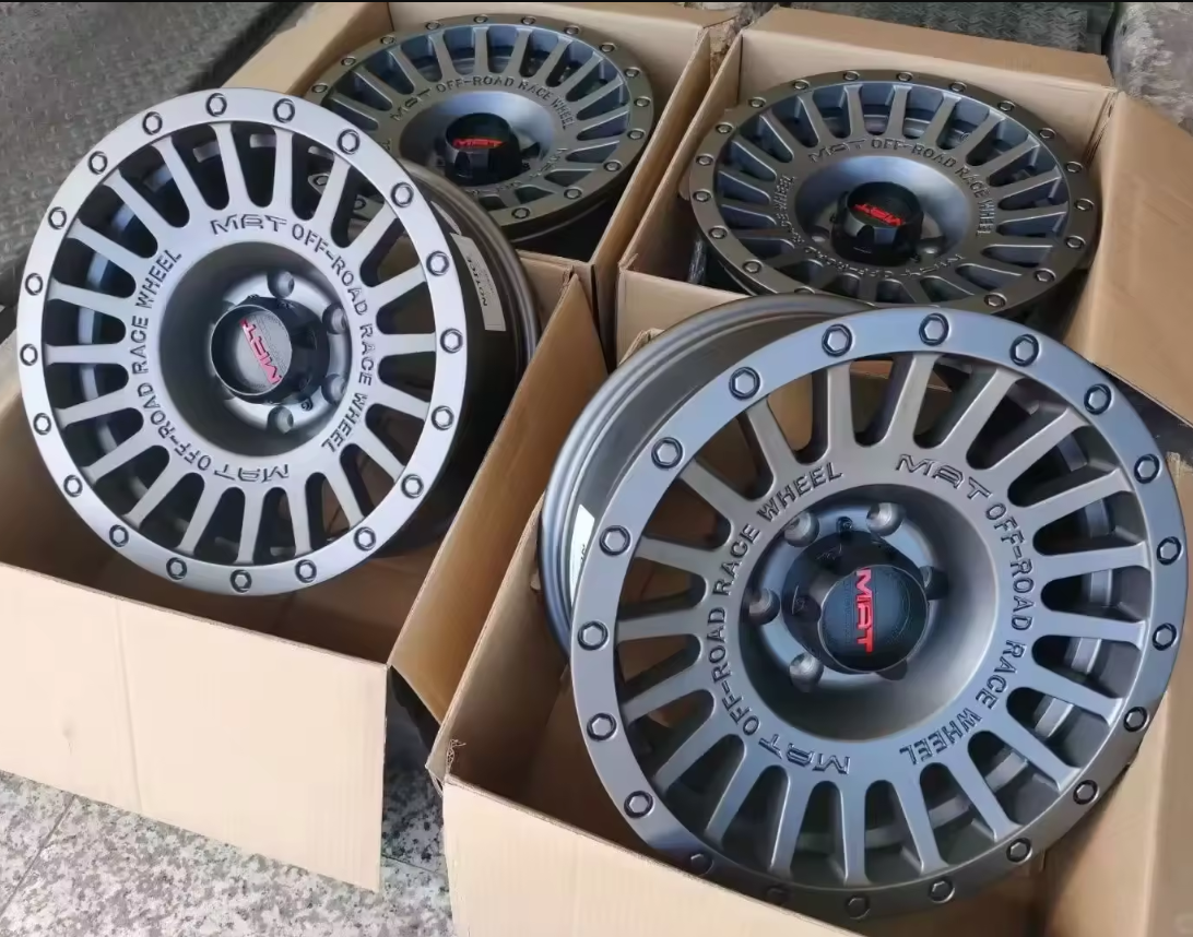 In Stock MAT race off road wheels 16 17 18 20 inch alloy wheel rim 5*114.3 6*139.7 4X4 off road wheel rim mag Negative offset-30