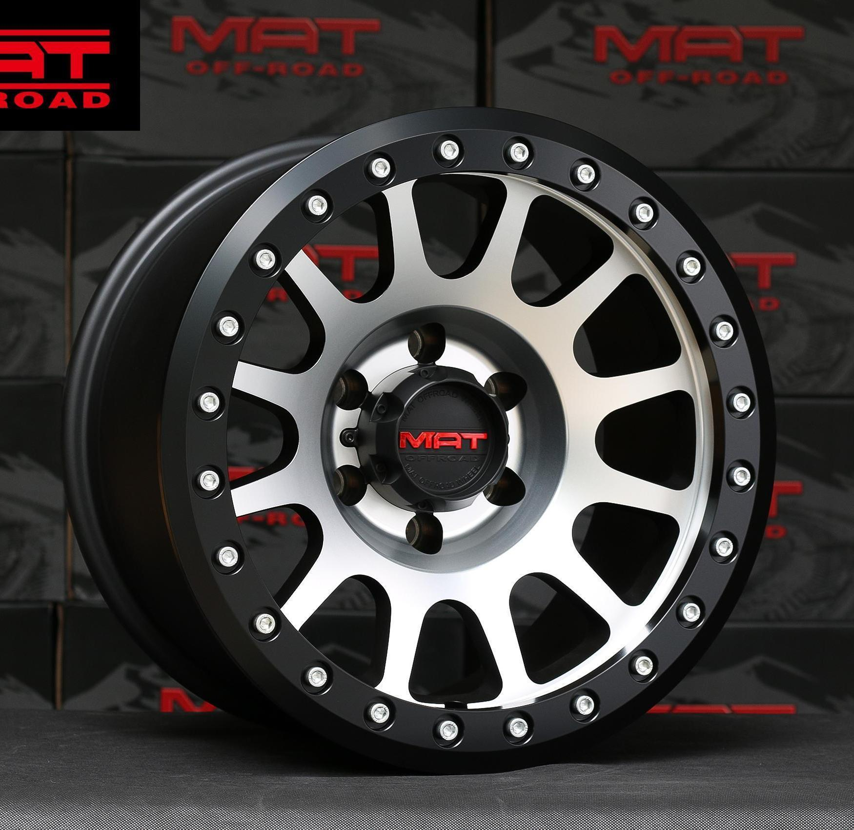 4WD Beadlock Wheel Rims Silver Machined 17 Inch 6x139.7 Off Road Wheels 16 Inch Alloy 5x127 Forged Rines for Jeep