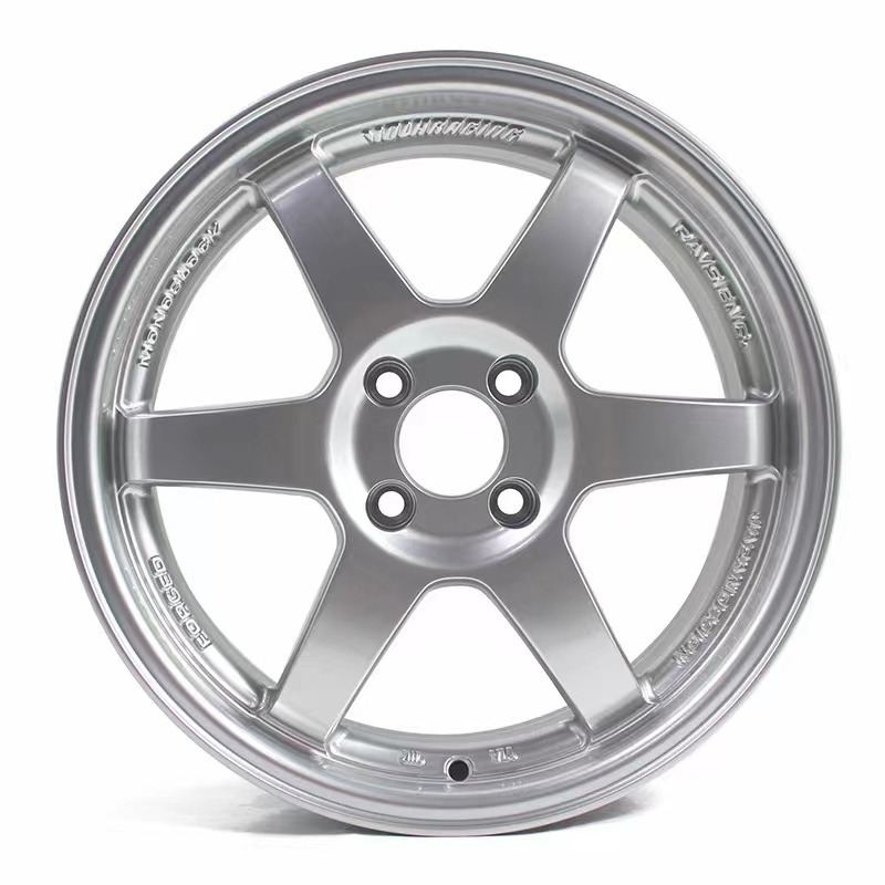 Factory Forged wheels TE37 design 14 16 17 15 inch 5 hole alloy wheel rim 4*100/114.3  5*114.3/112 Six Spoke rims