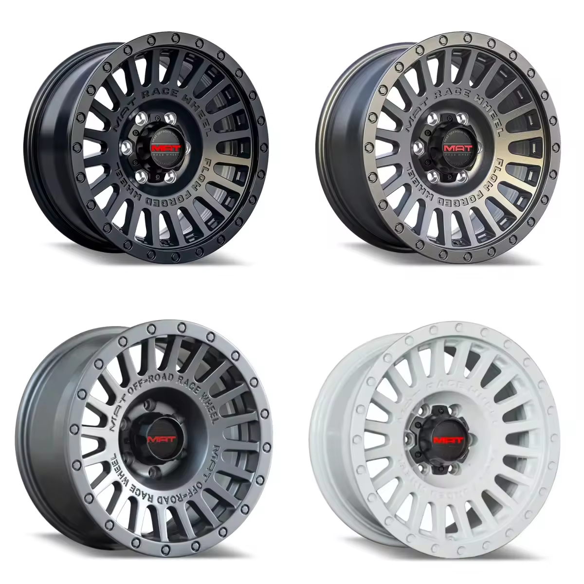 In Stock MAT race off road wheels 16 17 18 20 inch alloy wheel rim 5*114.3 6*139.7 4X4 off road wheel rim mag Negative offset-30