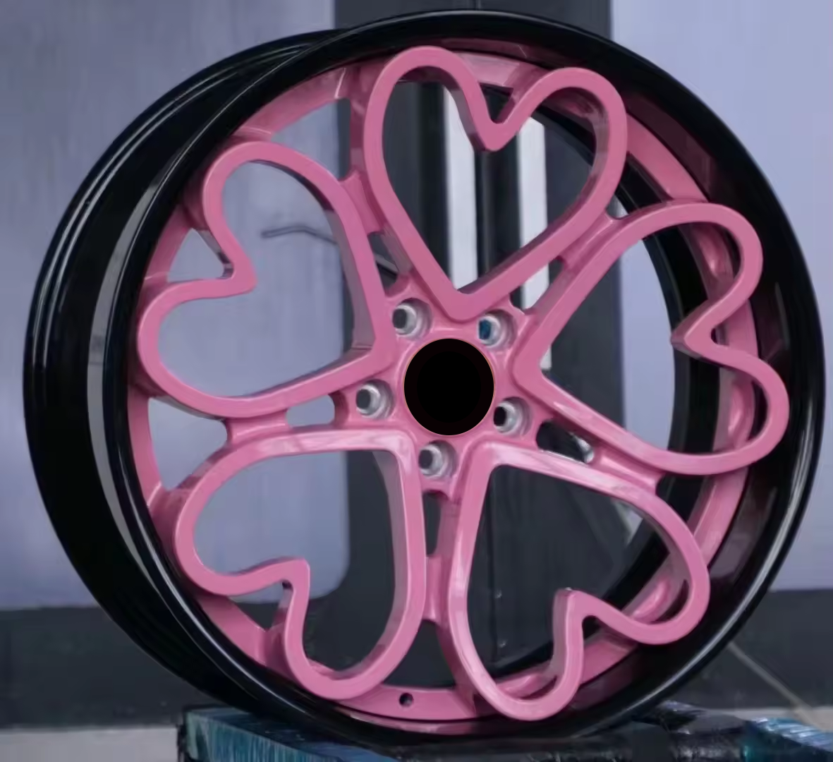 Custom Heart Shape Forged Rims 17 18 19 Inch Pink  Five Spokes/Deep Dish Wholesale Alloy Wheels  5x120 pink alloy wheel car rims