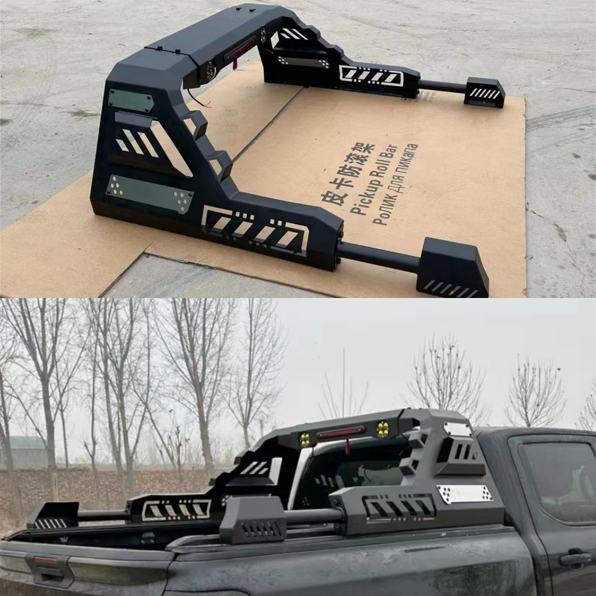 wholesale 4x4 Pick Up Universal roll bar with spotlight pickup Accessories Universal Roll Bar for Ford Ranger Hilux Revo Nissan