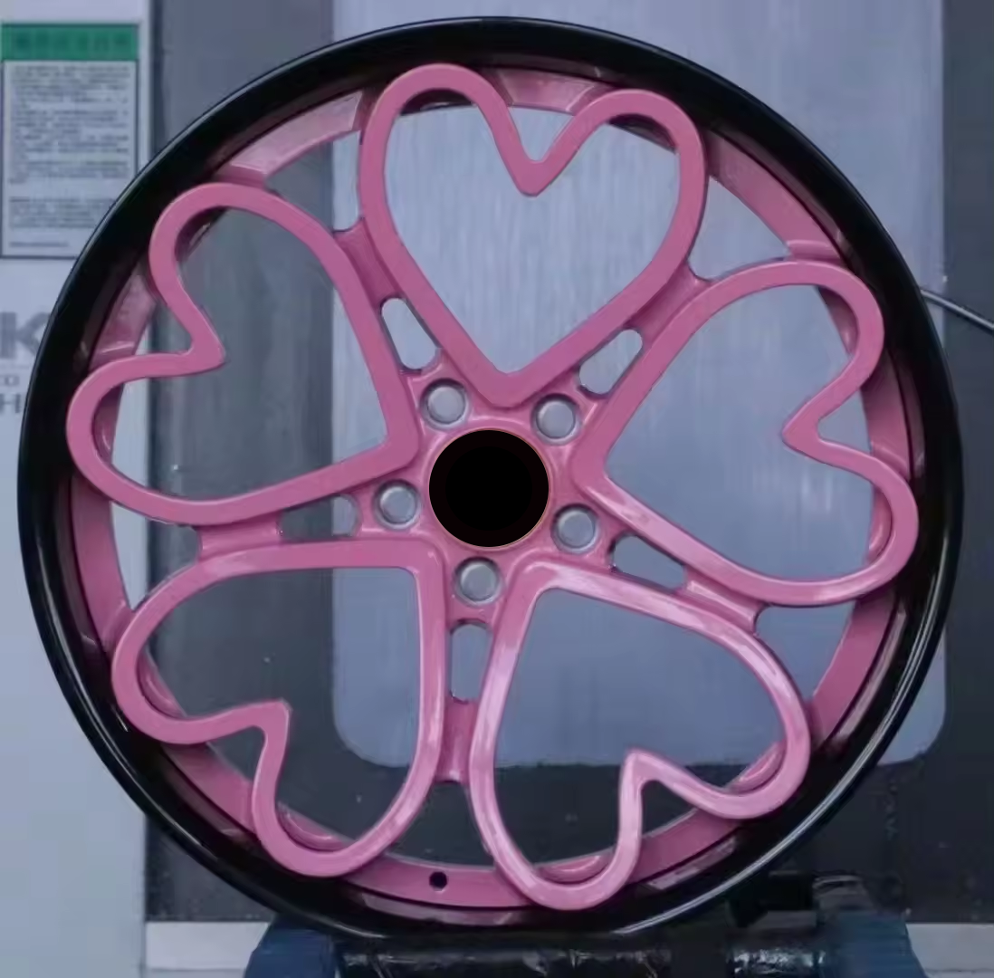 MINI Heart Shaped Pink  17 18 19 Inch alloy wheel rim  5*112 rims with hearts car rims mags Passenger Car Wheels