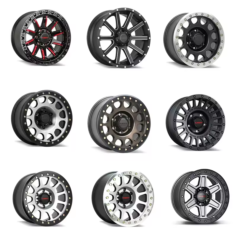 Hot Sale  MAT race off road wheels Negative offset-30 16 17 18 20  inch alloy wheel rim 5*114.3 6*139.7 4X4 off road wheel rims