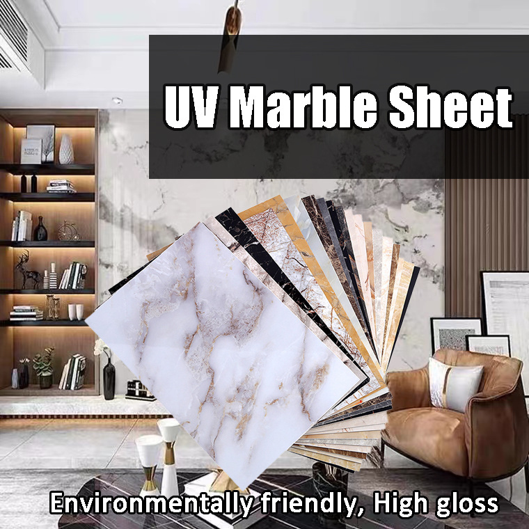 Waterproof UV Boards 1220x2800mm 3mm Thickness UV Marble PVC Wall ...
