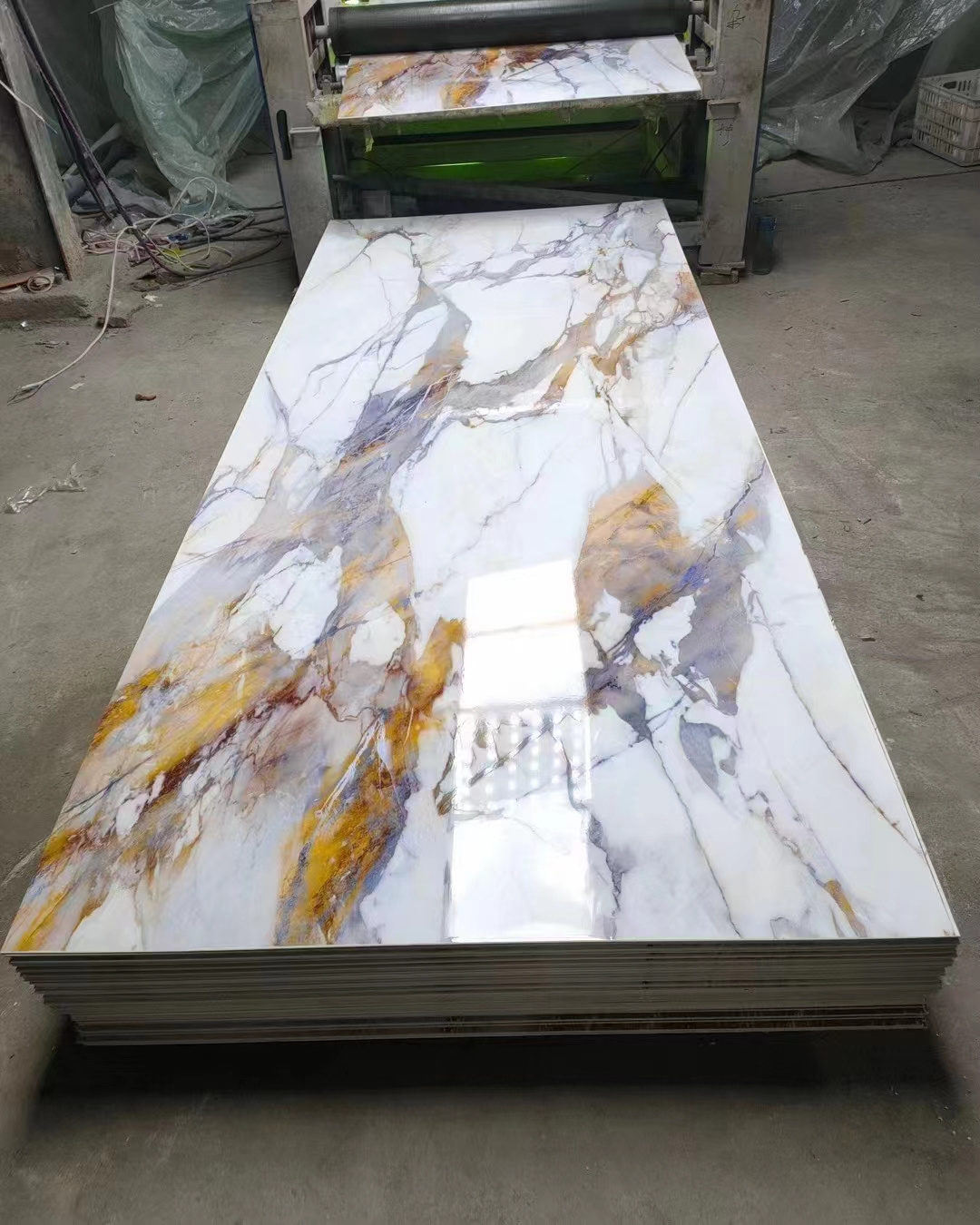 UV Coated PVC Marble Alternative Board Imitation Plastic Sheets with UV Protection for Wall Panel and Floor Decoration