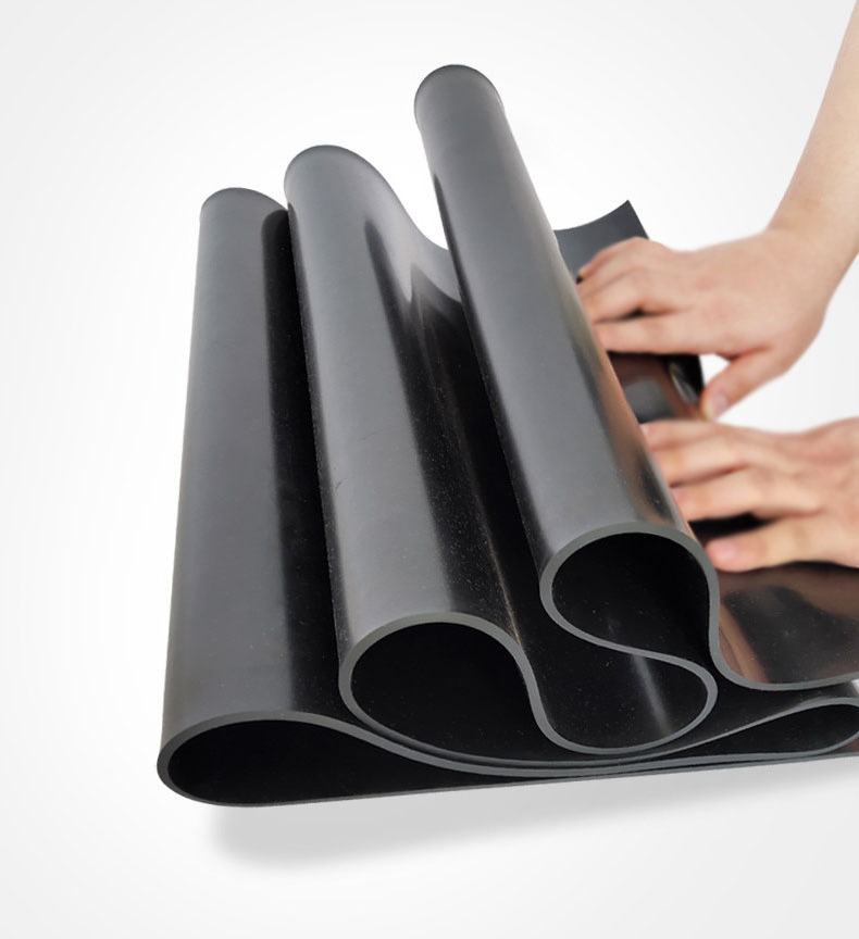 Waterproof anti-aging Ribbed rubber gasket material flat conductive 4mm 10mm rubber sheet reinforced