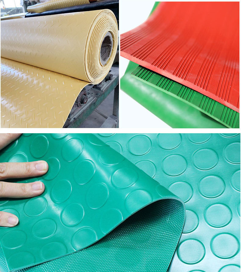 Hot Sale Industrial Floor Mat round Stud Coin Pattern neolite rubber sheets roll nbr rubber sheeting