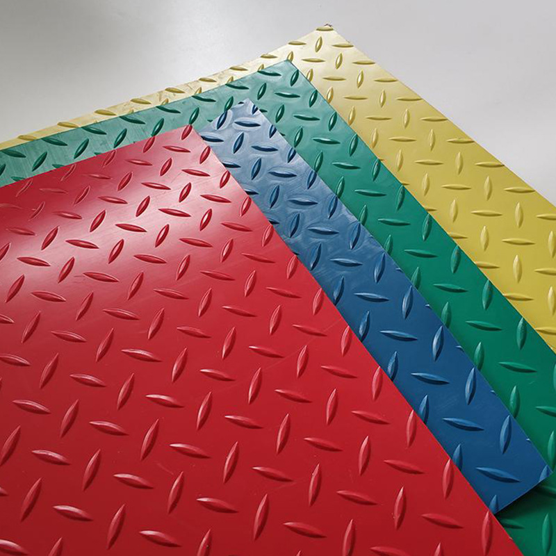 Outdoor Commercial Rubber Mats Embossed Diamond Plate Pattern Anti-Slip silicone neoprene epdm rubber sheet 1mm