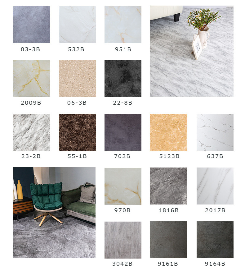 Low price waterproof Flex 1.3mm 1.8mm plastic marble floor sticker Wall Panel uv Board pvc Marble Tiles