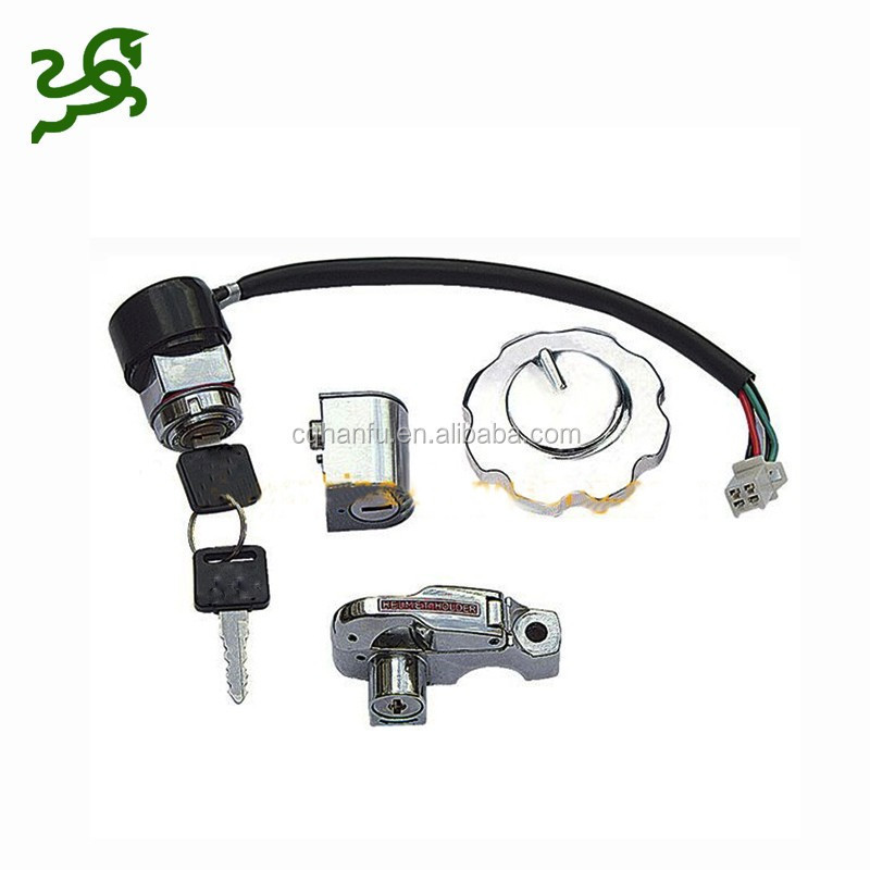 CG125 125CC 150CC Lock Set Ignition Switch Steering Lock With Chrome Petrol Tank Cap Lock