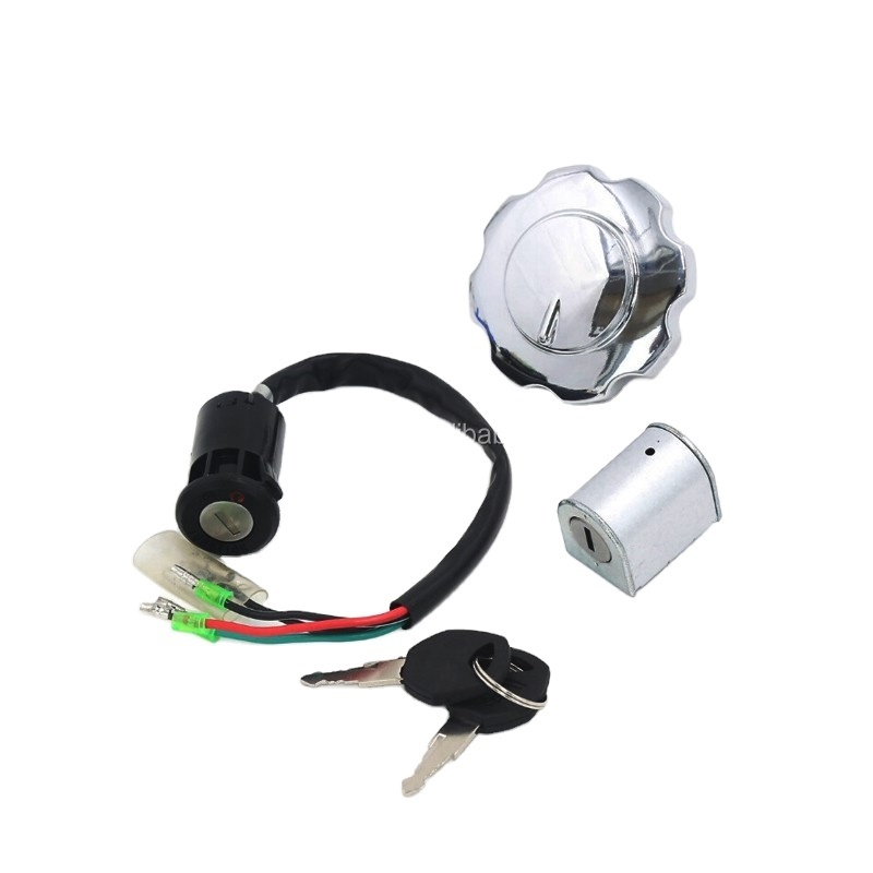 CG125 125CC 150CC Lock Set Ignition Switch Steering Lock With Chrome Petrol Tank Cap Lock