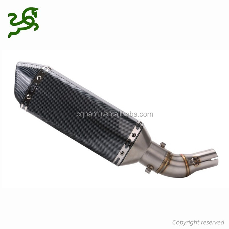 38-51mm Carbon Fiber Modified Tube Exhaust Muffler With Exhaust Pipe Muffler Escape Connecting Pipe For Z250SL