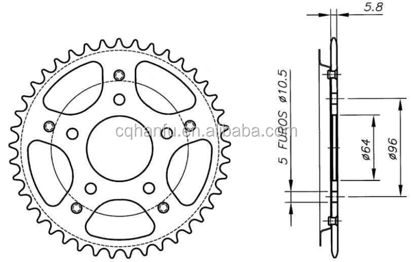 Brazil Market sprocket 520 37T CBX250 TWISTER zinc plating motorcycle sprocket chain kits