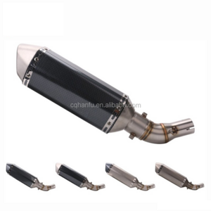 38-51mm Carbon Fiber Modified Tube Exhaust Muffler With Exhaust Pipe Muffler Escape Connecting Pipe For Z250SL