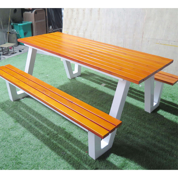 coffee shop fast food shop picnic tables or restaurants outdoor table with 2 bench public commercial long wood picnic table