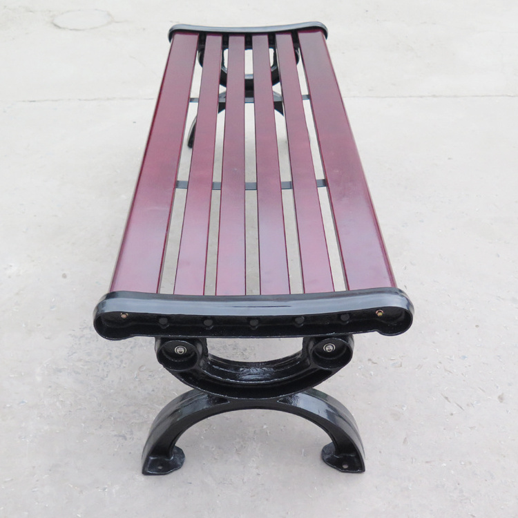 Factory custom 2 seater wooden WPC commercial garden bench outdoor park wood bench