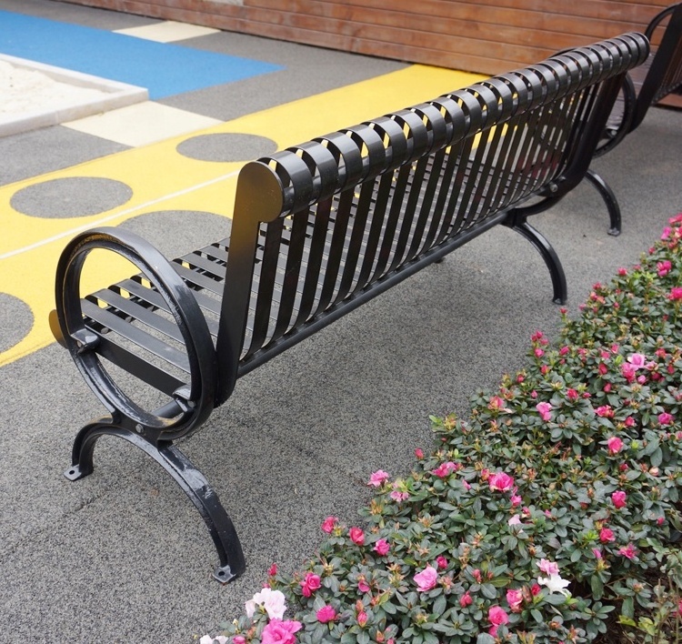 High Quality Metal Outdoor Public Custom Antique Wrought Cast Iron Garden Park Bench