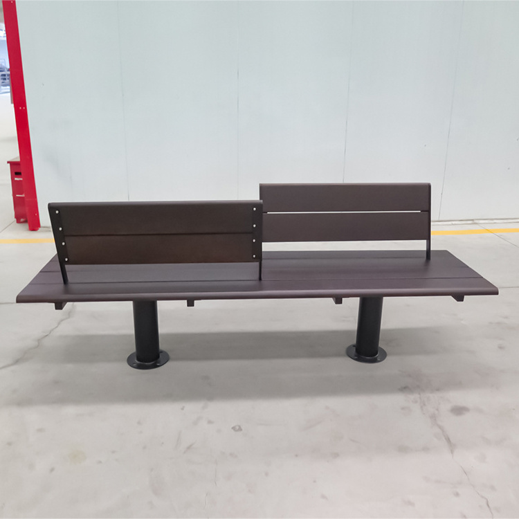 design modern extra long gray wood plastic composite seating bench garden park wooden outdoor bench chair