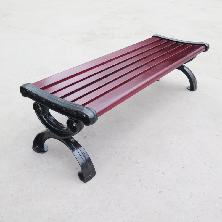 Factory custom 2 seater wooden WPC commercial garden bench outdoor park wood bench