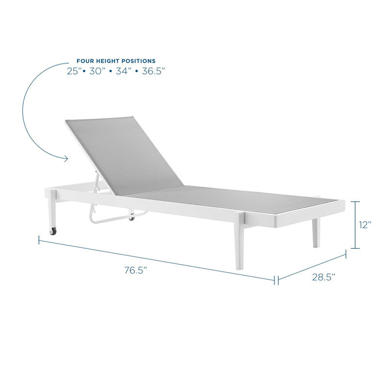 Outdoor Chaise Lounge Chair Patio Beach Reclining Sun Bed Swimming Pool Sun Lounger