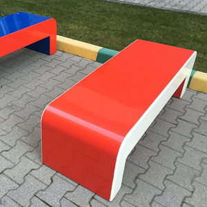 outdoor low price customized color fiberglass street garden shopping mall bench