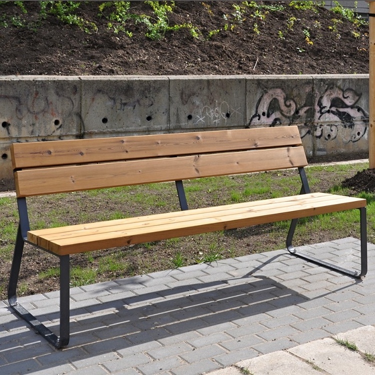 Factory Garden Seat Street Plastic Wood Station Commercial Public Outdoor Park Bench