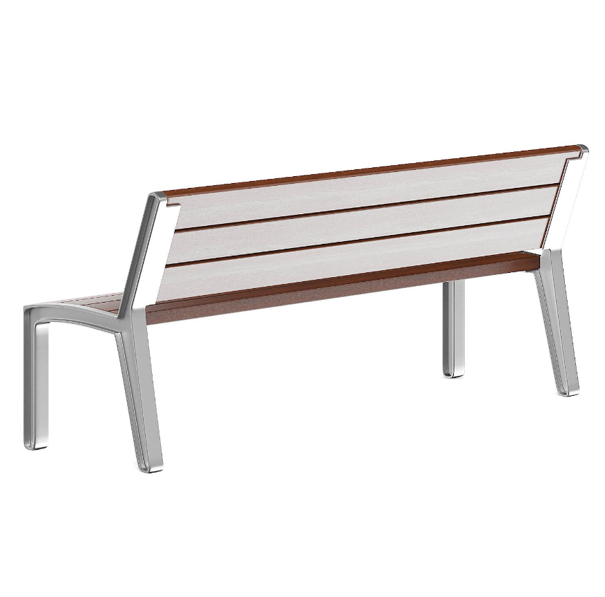 Popular Design Outdoor Street Public Park Wooden Bench Chair 3 Seater Long Leisure Wood Garden Bench With Cast Aluminum Legs