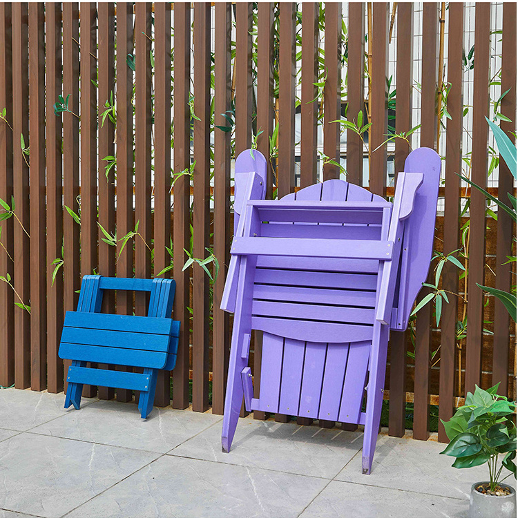 Environmental recycled plastic wood PS adirondack chair for USA mountain factory supplier wholesale