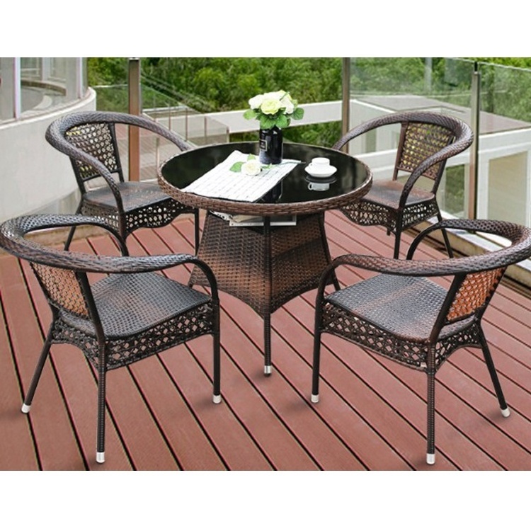 Garden furniture metal Garden chair Bistro table cahir rattan furniture set