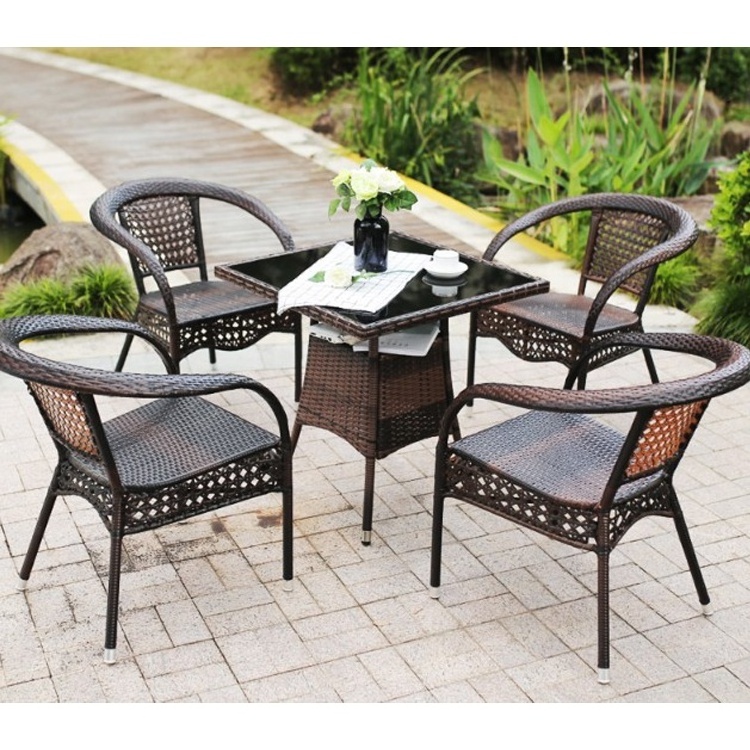 Garden furniture metal Garden chair Bistro table cahir rattan furniture set