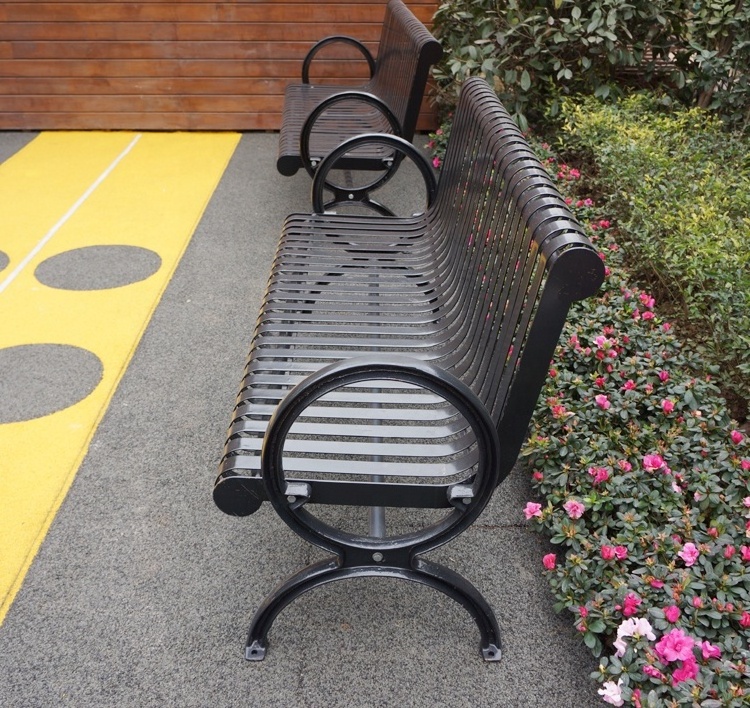 High Quality Metal Outdoor Public Custom Antique Wrought Cast Iron Garden Park Bench