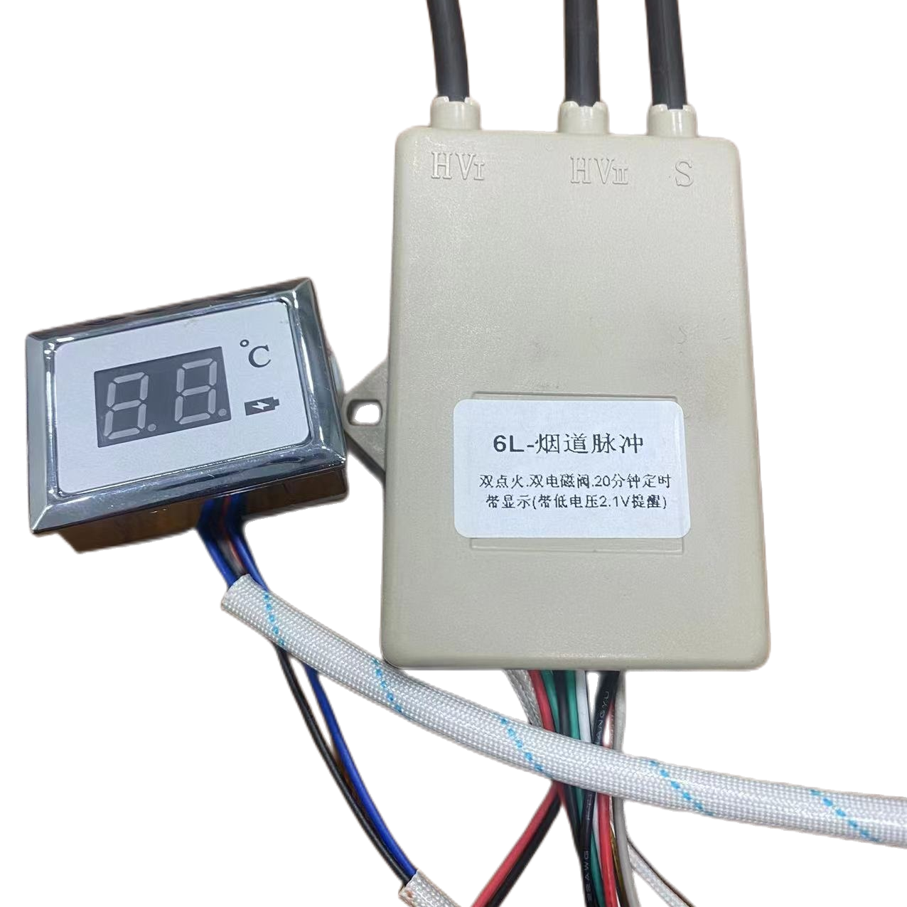 display 20 minute timing dual solenoid valve anti dry burning dual ignition flue gas water heater pulse igniter