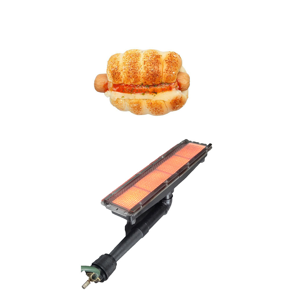 Natural gas fired infrared burner for bakery industry machine