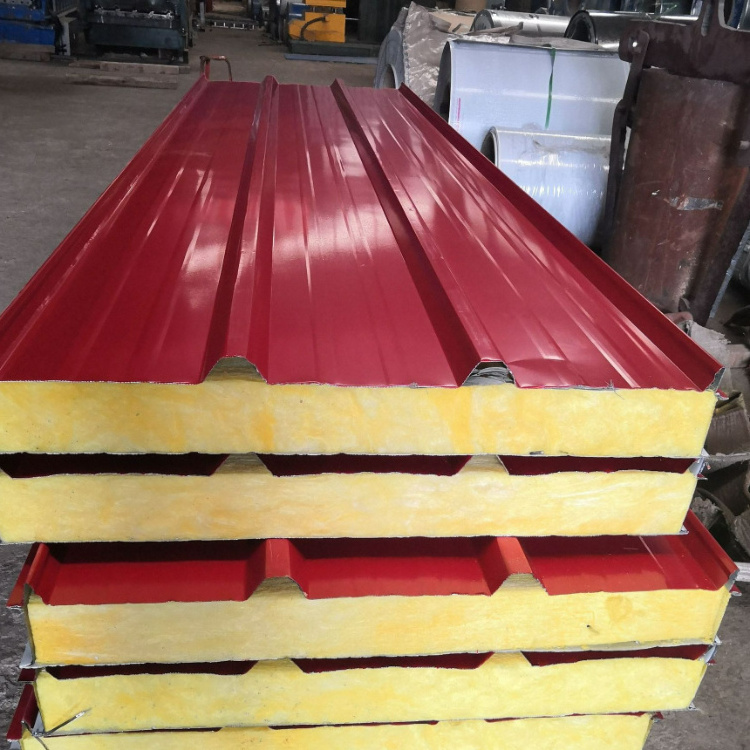 FactoryThermal Insulated Roof Rock Wool Sandwich Panel for Wall Fireproof PIR PU EPS Sandwich Panels Price