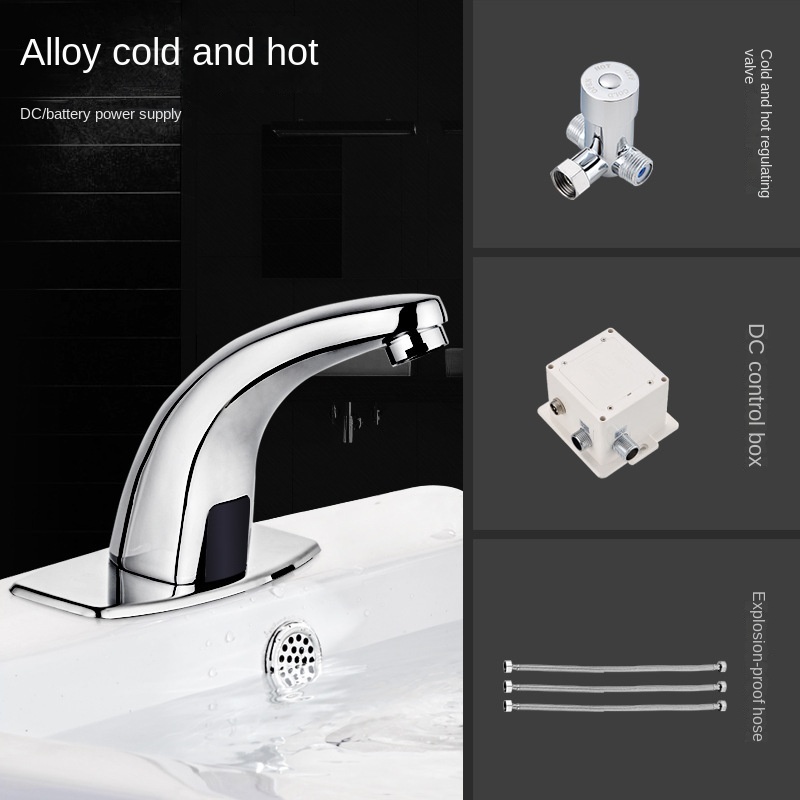 Sink Smart Commercial Automatic Tap Motion Touchless Electric Water Mixer Bathroom Sensor Faucet