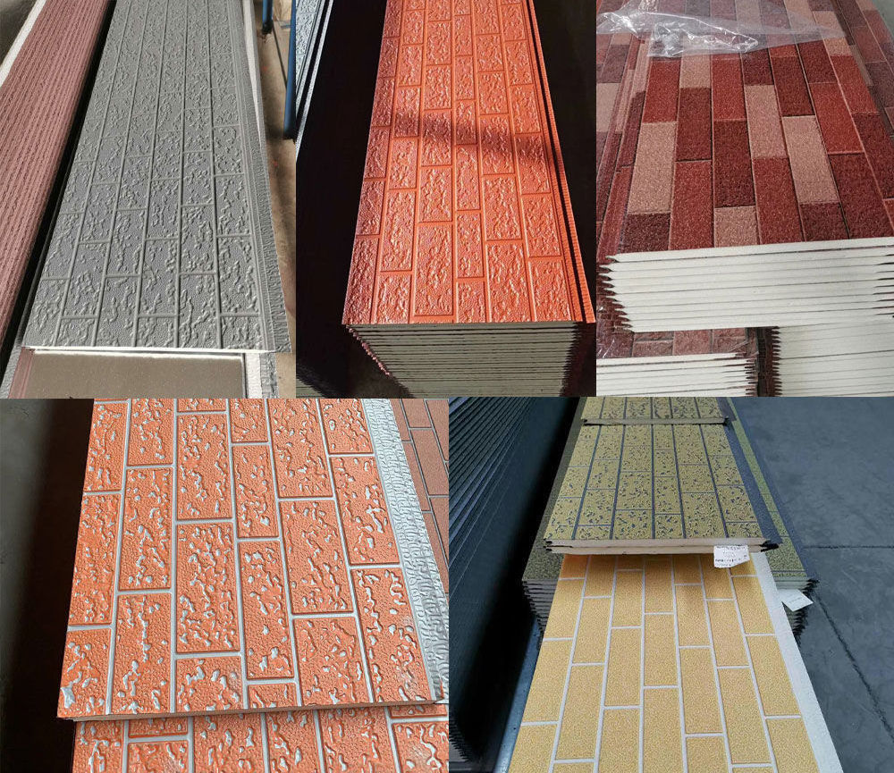 Fire Insulation Exterior Roof Wall Decoration Polyurethane Sandwich Panel Metal Siding Cladding