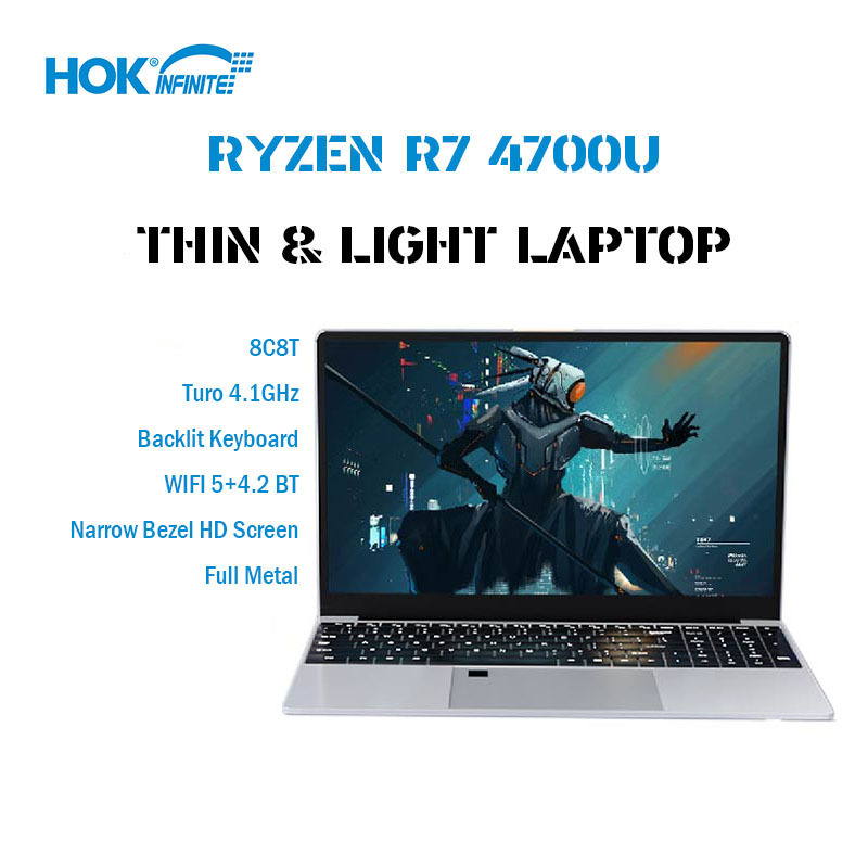 High Quality Brand New15.6 Inch AMD-Ryzen R5-4500U/R7-4700U Laptop Computer Brand New Win 10 11 System Business Laptop