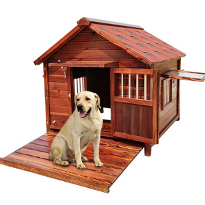 Dog Crate, Dog Cage, Dog Crates Solid Wood Dog House Outdoor Rainproof Outdoor Pet Kennel Warm Large Dog Cage Winter Indoor Cage