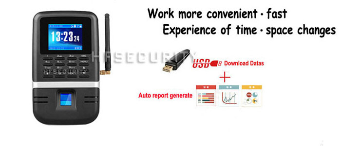 BIO200 GPRS Fingerprint attendance clocking device with SIM card, mobile internet