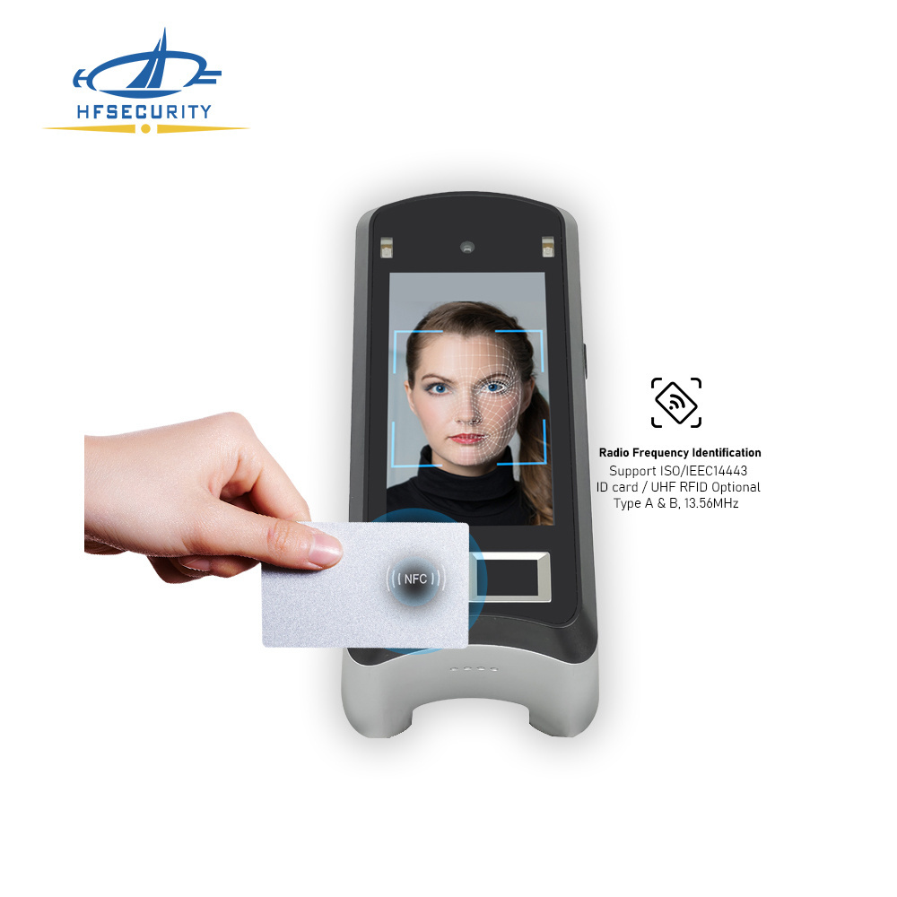 HFSecurity X05 Newest Iris Face Fingerprint nfc Biometric Access Control Products Face Attendance Device with door viewer