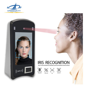 HFSecurity X05 Newest Iris Face Fingerprint nfc Biometric Access Control Products Face Attendance Device with door viewer