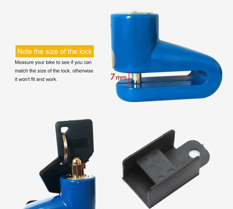 2024 Hot Sale Scooter Disc Lock security for E Bike Anti-theft Safety Motorcycle Disc Brake Lock