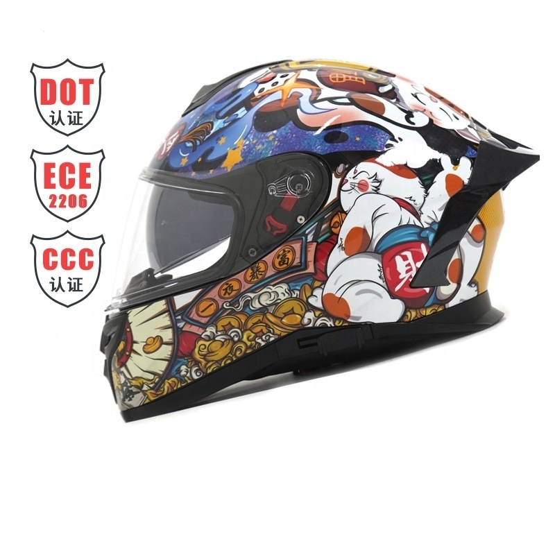 CQHZJ Wholesale 3C Certification Electric Motorcycle Helmet Male And Female Large Tail Wing Dual Mirrors